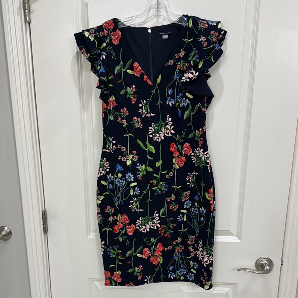 Floral Ruffle Sleeve Dress
